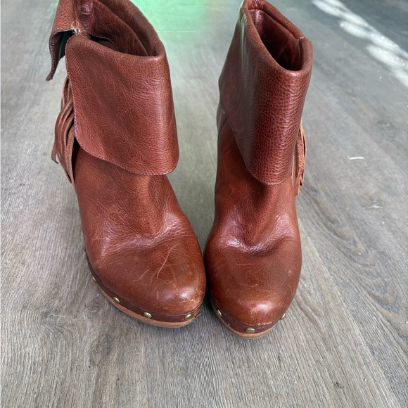 Brown Leather Ankle Boots - Picture 3 of 6